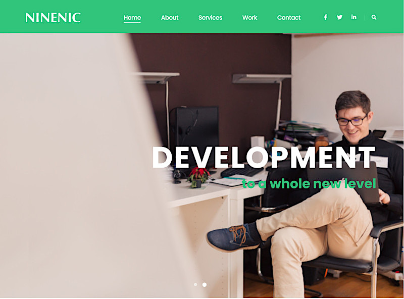 เว็บสำเร็จรูป ใช้งานง่ายเพียงลากและวาง Demo Theme - Business Wordpress Theme โดยเว็บไซต์สำเร็จรูป NineNic