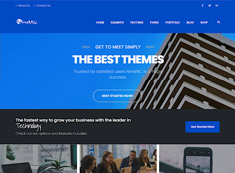 เว็บสำเร็จรูป ใช้งานง่ายเพียงลากและวาง Demo Theme - corporate Business Wordpress Theme โดยเว็บไซต์สำเร็จรูป Websitethailand