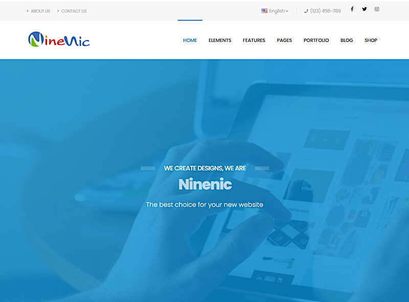 Demo Business Theme - Business Wordpress Theme สำหรับเว็บไซต์องค์กร ธุรกิจ โดยเว็บไซต์สำเร็จรูป NineNic