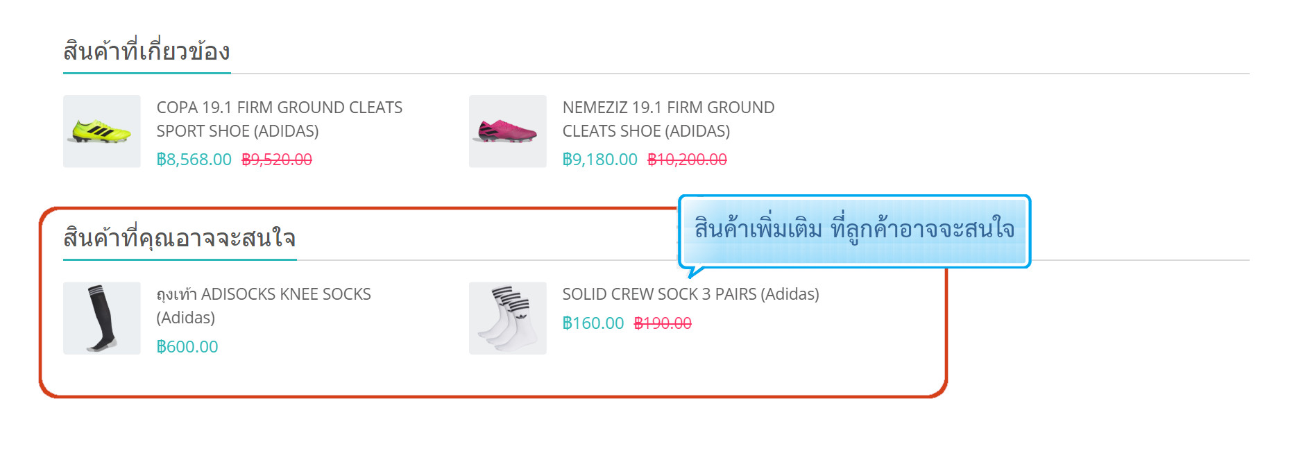 up sells product - สินค้าเพิ่มเติม สินค้าที่ลูกค้าอาจจะสนใจ  : Up-sells - ระบบร้านออนไลน์ ขายของออนไลน์ เปิดร้านออนไลน์ ecommerce แนะนำโดย เว็บไซต์สำเร็จรูปไทย.com