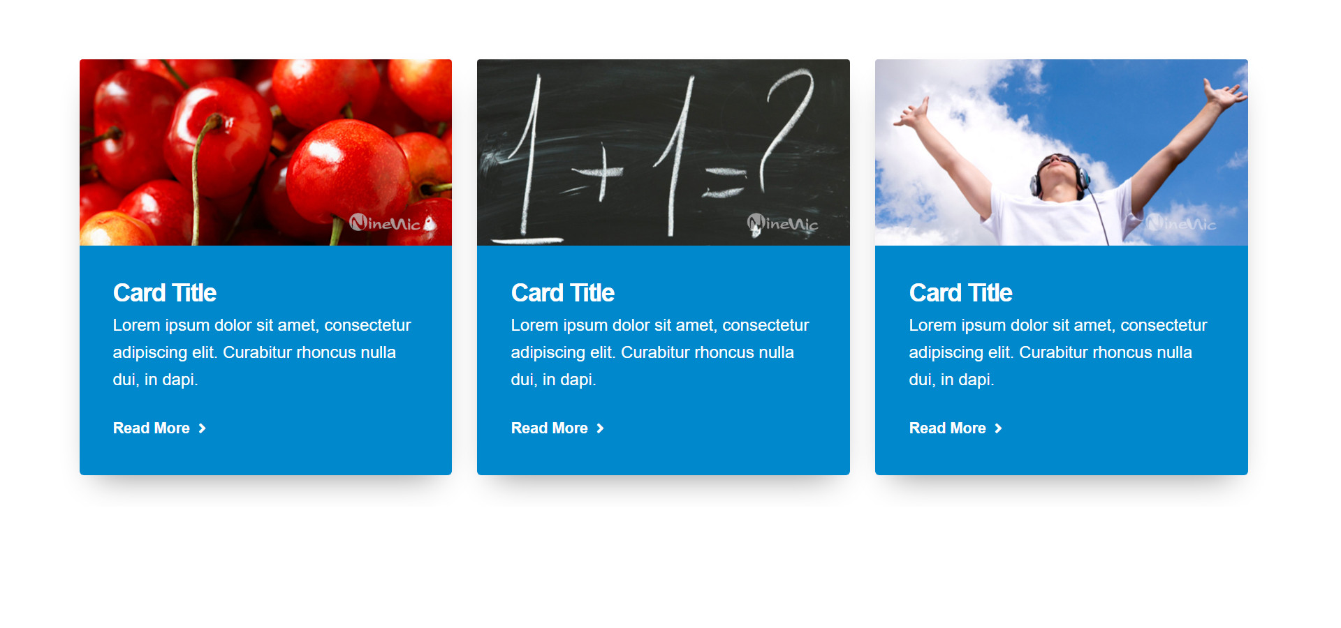 Shortcodes cards - shadow-3-images-top-bg-color-primary-3-column แนะนำ เว็บไซต์สำเร็จรูป NineNIC